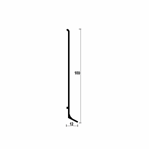 Listwa przypodłogowa aluminiowa ASP-100 - biały, 2600 mm