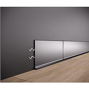Listwa przypodłogowa aluminiowa ASP-100 - czarny, 2600 mm