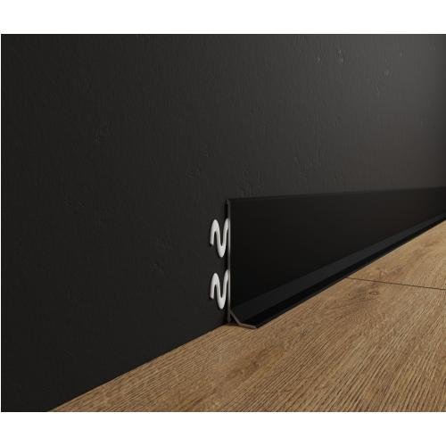 Listwa przypodłogowa natynkowa „Strela” ASP-58 - czarny, 2600 mm