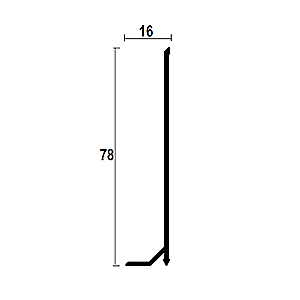 Listwa przypodłogowa natynkowa „Strela” ASP-78 - srebrny anodowany, 2600 mm