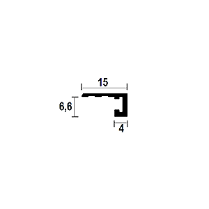 Mini listwa przypodłogowa „TINLINE” MPA-015 - srebrny anodowany, 2600 mm
