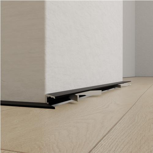 Mini listwa przypodłogowa „TINLINE” MPA-015 - czarny anodowany, 2600 mm