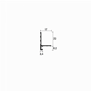 Mini listwa przypodłogowa „TINLINE” MPA-217 - czarny anodowany, 2600 mm
