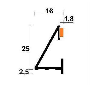 Mini listwa przypodłogowa „TINLINE” MPA-302 - biały, 2600 mm